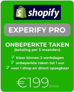 Experify Shopify taken - 3 maanden onbeperkt