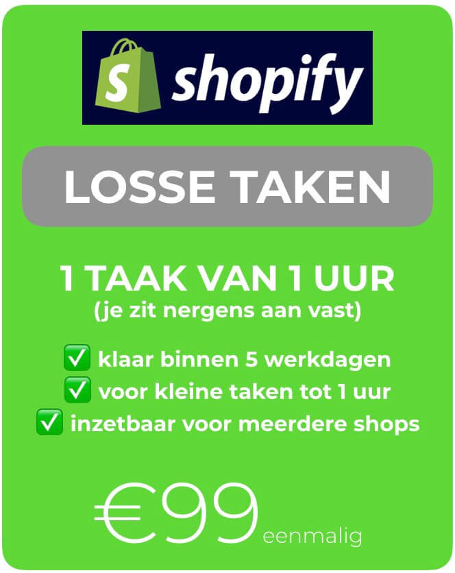 Experify Shopify taken - losse taak