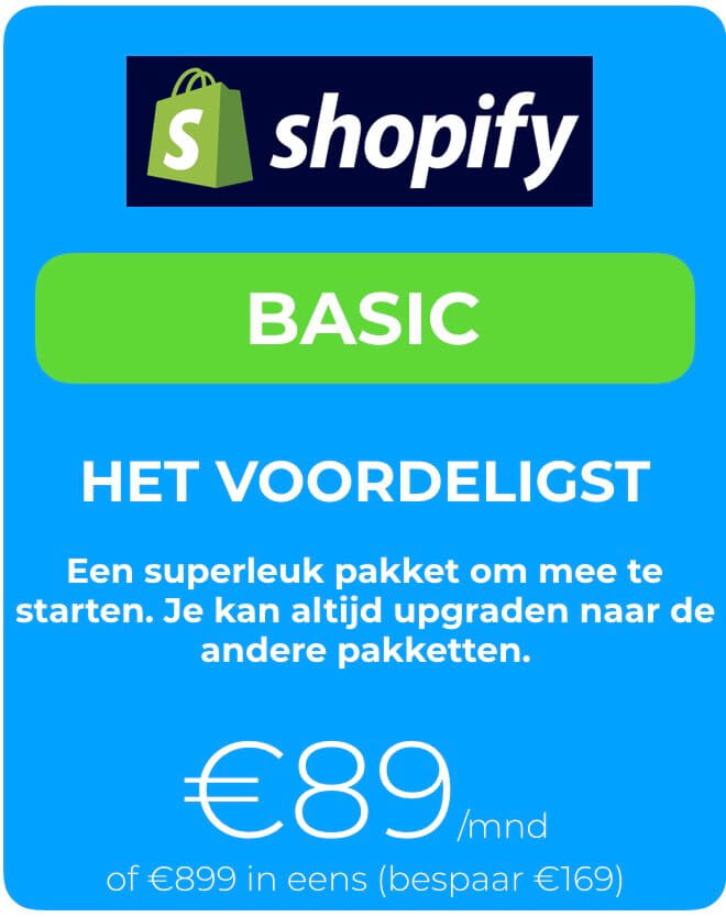 Experify Shopify webshop - BASIC